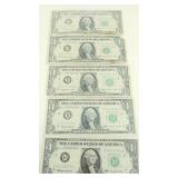 5 1963 Series dollar bills