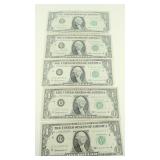 5 1963 Series dollar bills