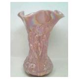 Gibson pink glaze glass vase,