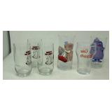 6 Collectible glasses, 1982 Pizza Hut E.T.