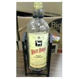 White Horse whiskey 1 gallon bottle in metal