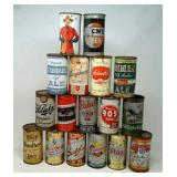 17 Vintage beer cans.