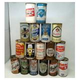 17 Vintage beer cans.