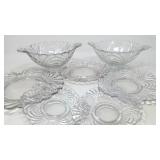 Cambridge Elegant glass Caprice pattern, 5 pieces