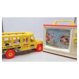 Vintage Fisher Price School Bus, (missing parts)