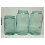 Antique Ball quart-2, 1 pint jars, early 1900s.