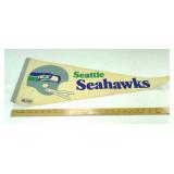 Vintage Seattle Seahawks felt pennant.