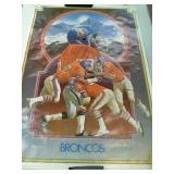 2 Football team posters, Denver Broncos, 1978