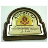 Stroh signature beer advertising sign, plastic.