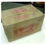 Vintage Miller beer cardboard case.