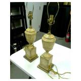 2 matching table lamps, one works,  one needs the