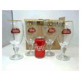 4 New Stella Artois goblets.