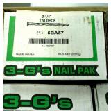 8 5# New boxes of 3 1/4" 12d deck nails.