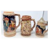 3 Ceramic Steins