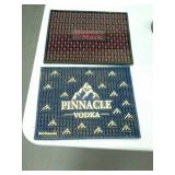 Makers Mark and Pinnacle Vodka rubber bar mats.