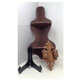 Wood Corner Shelf, Wood Candle Holder,