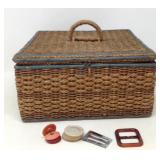 Vintage woven Sewing Box