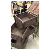 Vintage wicker sewing Box/Stand