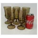 5 Vintage drinking glasses.