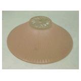 Vintage pink opaque lamp shade,