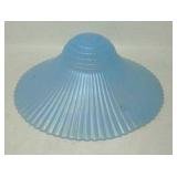 Vintage Blue opaque glass lamp shade.