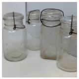 Vintage Glass Jars with Glass Lids 2 Ball Deal