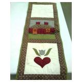 Quilted table runner. Handmade.