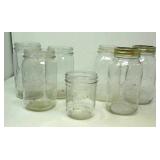 7 Vintage Kerr canning jars,  6 quart, 1 pint.