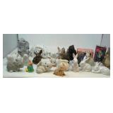 22 rabbit figurines.