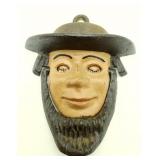 Cast iron Amish man door knocker