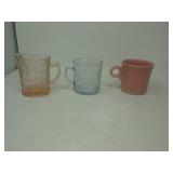 Hazel Atlas creamer, Fire - King measuring cup,