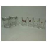 7 shot glasses.