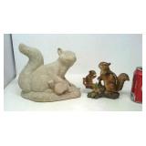 2 Squirrel figures.