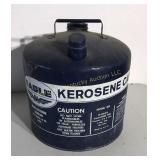 Metal 5 gal kerosene can, 26 gage galvanized steel