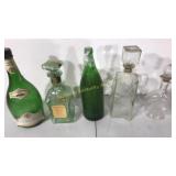 Five collectible bottles