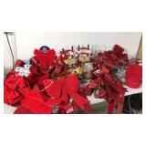 Huge collection of Christmas bows, ribbon,