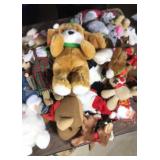 Garbage bag full of stuffed animals