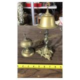 Two brass desk bells