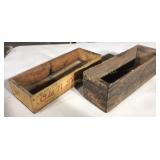 Two cheese boxes, Kraft Pimento box is 12" long,