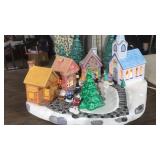 Ceramic Christmas village. Lighted