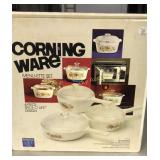 Six piece corning ware set new in unopened box