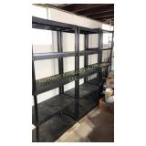 3-Five shelf plastic shelving units,