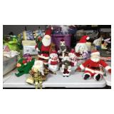 All kinds of Santa's, snowmen, Nutcracker, Santa