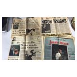 Several headline news papers from the Cincinnati