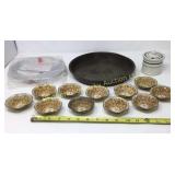 Calumet cake pan, 11 Planters Peanut holders,