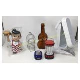 Frisch' Big Boy bank, Snoopy glass bank, brown