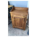 Wood microwave cabinet. 21 1/2 " x 12 1/2" x  32"