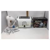 Two slice toaster, 6 speed hand mixer by Sunbeam