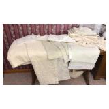 Lace tablecloths, table runners, curtains,