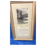 Framed pencil sketch print by Caroline Williams